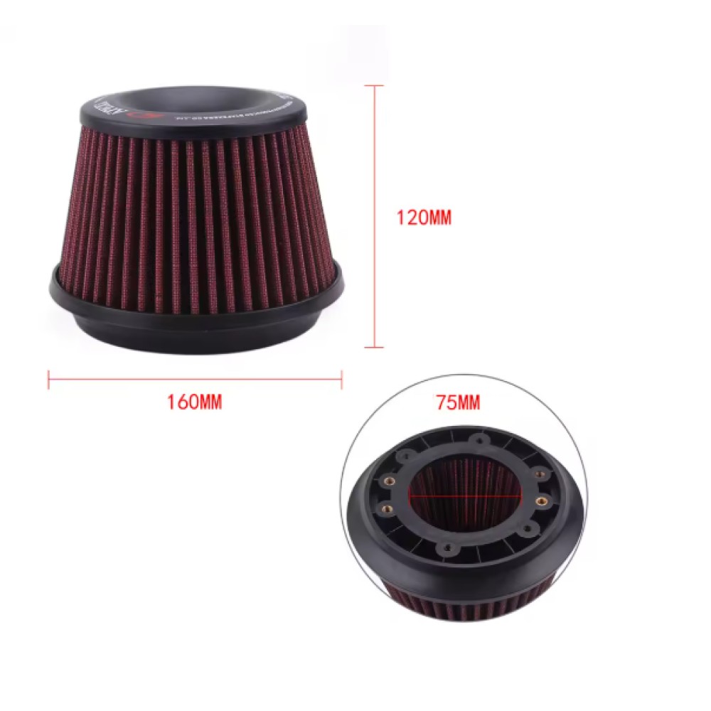 Xtreme Racing Filtri Aria filtro aspirazione diretta 76 mm a cono rosso