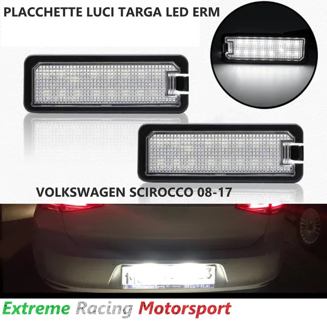 Xtreme Racing Accessori per Illuminazione LED placchette luci targa Volkswagen Scirocco coppia 12 V