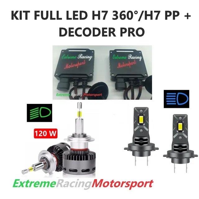 Xtreme Racing Kit Illuminazione LED FULL LED H7 360° 40 Klm/Decoder PRO/H7 PP