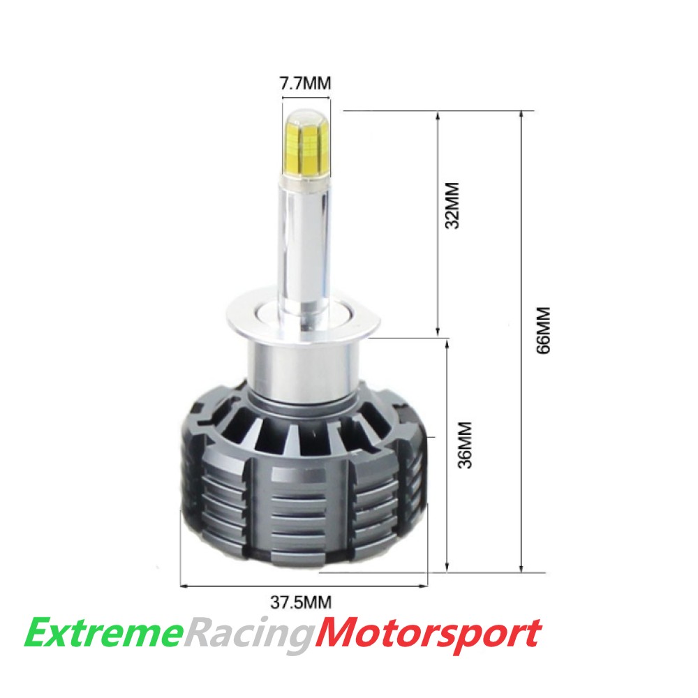 Xtreme Racing Lampadine LED ERM Small 360° 20 KLM H1 coppia 20000 lumen fari lenticolari