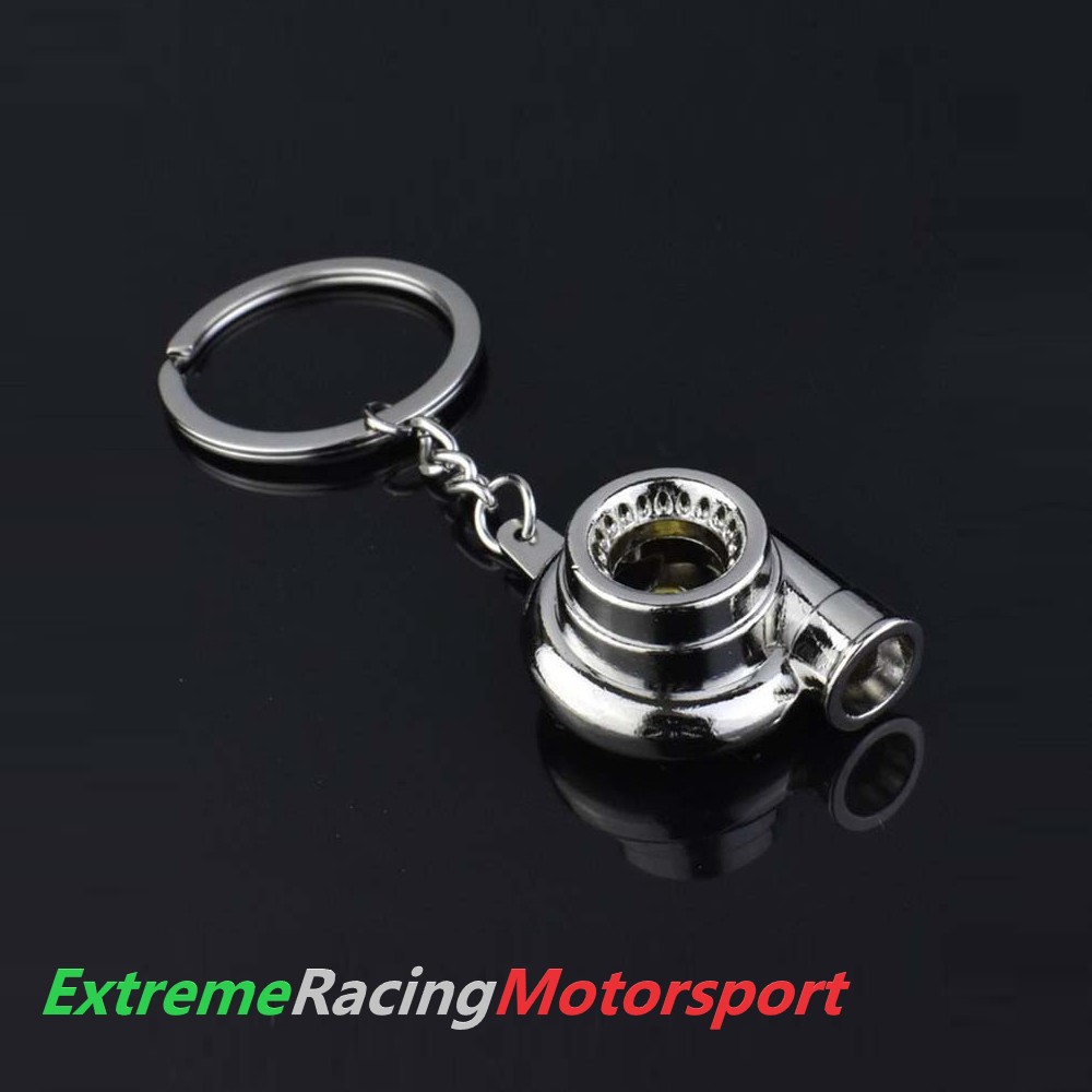 Xtreme Racing Decorazioni Auto e Adesivi portachiavi Turbina metallo cromato 4,5 cm