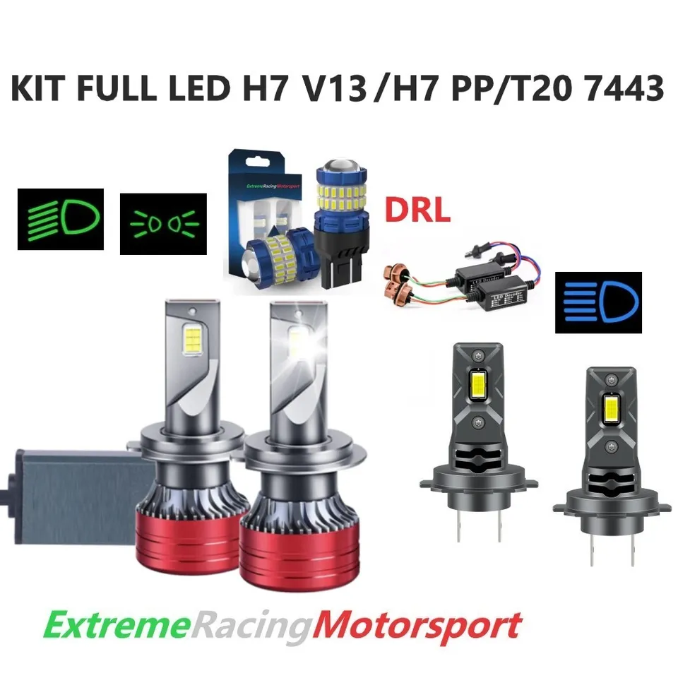 Xtreme Racing Kit Illuminazione LED T20 7443/DEC/H7 V13/H7 PP kit LED 6000K
