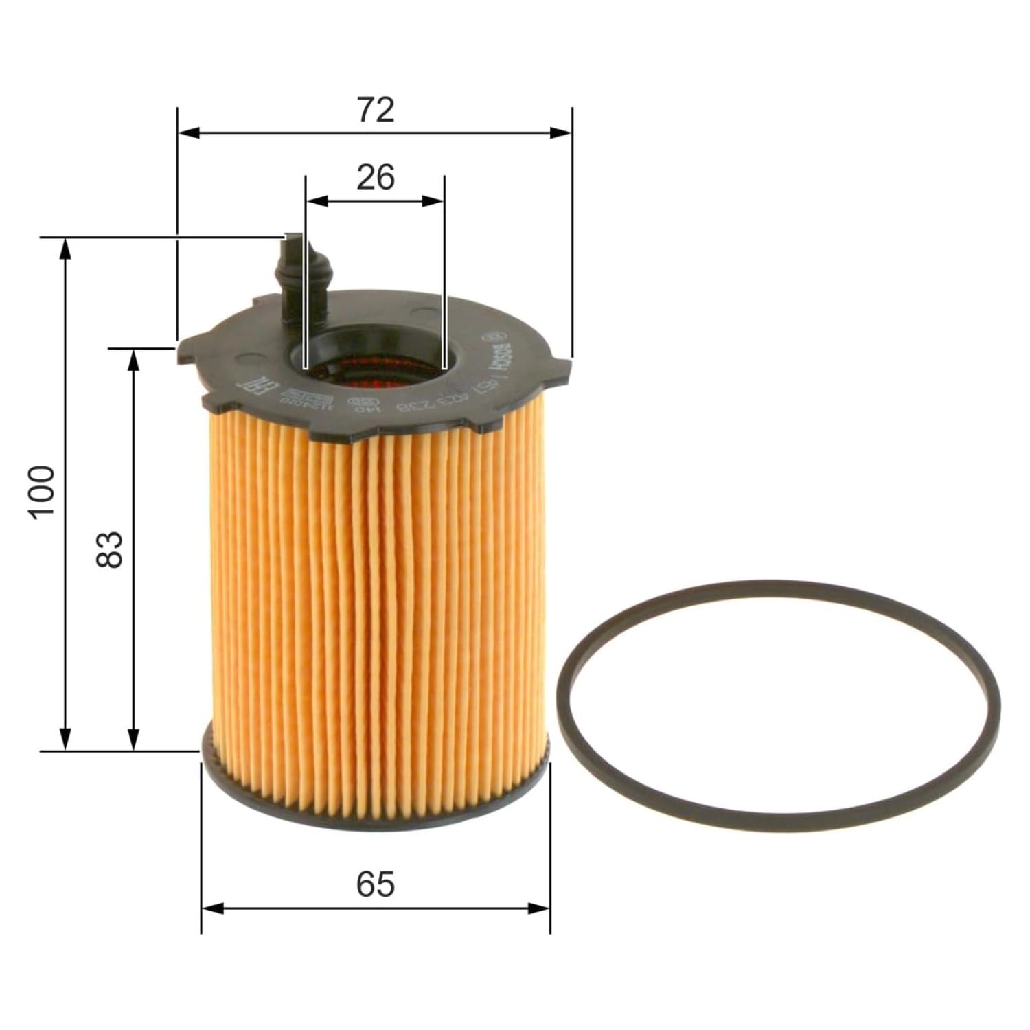 Bosch Filtri P9238 filtro olio motore resistente alla corrosione