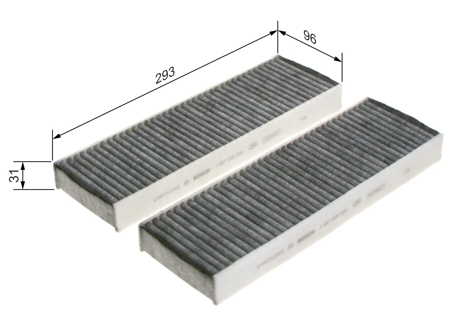 Bosch Filtri 1987435522 Filtro abitacolo ai carboni attivi antiodore