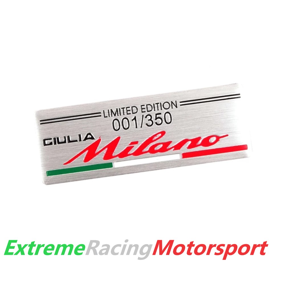 Xtreme Racing Decorazioni Auto e Adesivi Giulia Milano Racing stemma Silver 6,5 x 2,3 cm in alluminio