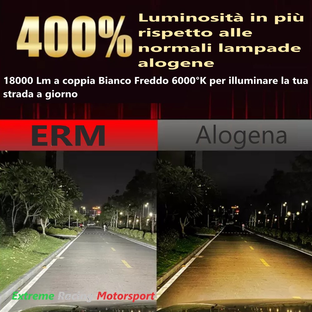 Xtreme Racing Lampadine LED ERM V32 lampadine H1 H7 6000K 2 pezzi CANBUS