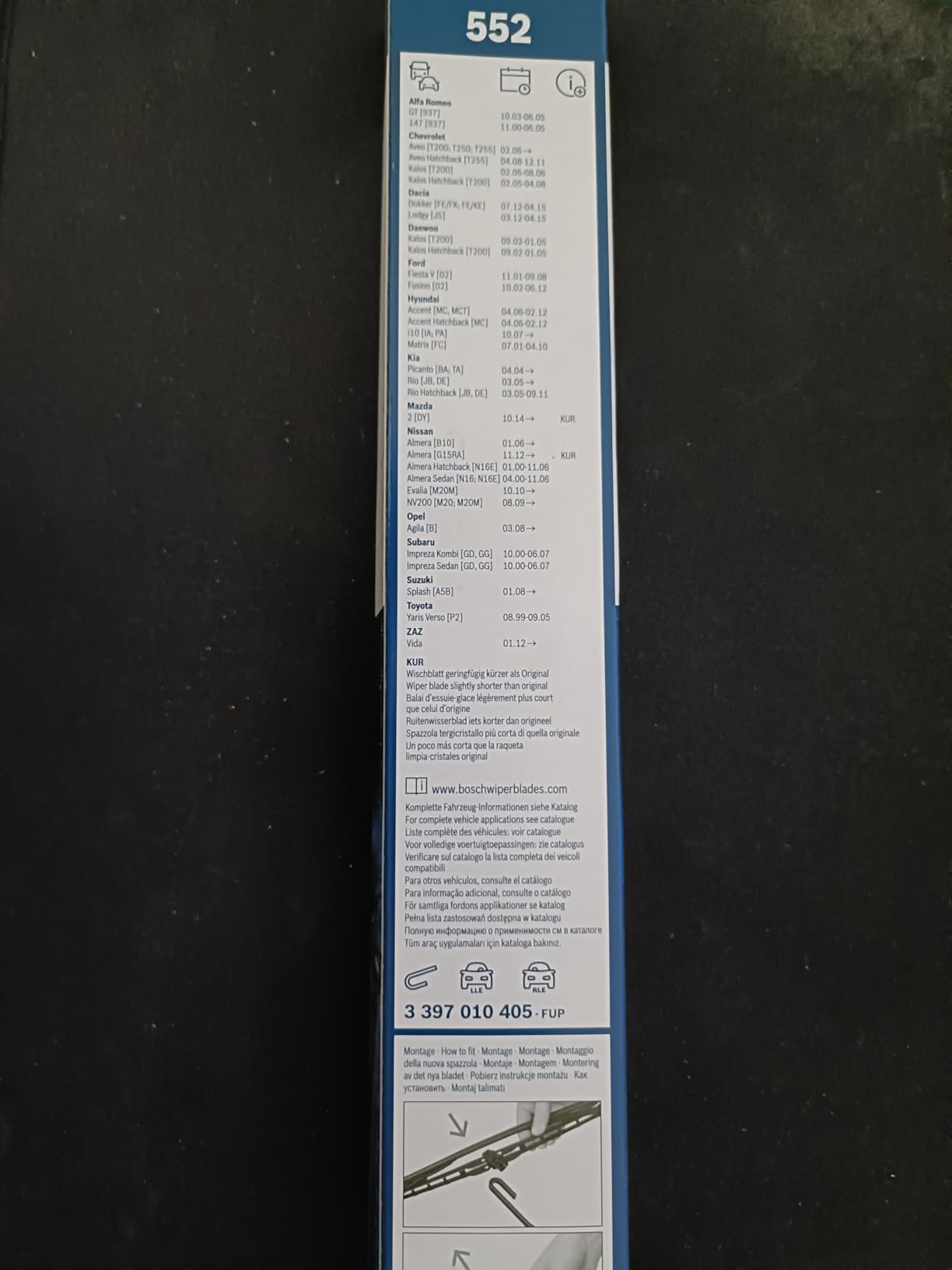 Bosch HCP Spazzole tergicristallo 3397010405 Twin spazzole anteriori 2 pezzi