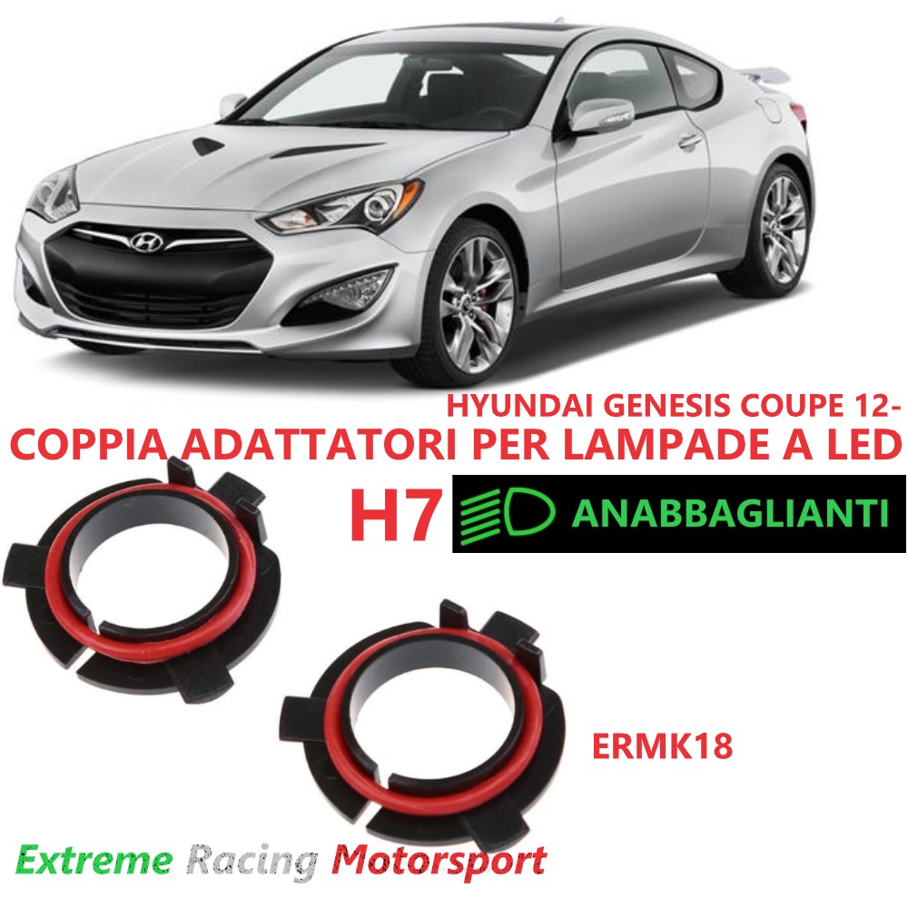 Xtreme Racing Accessori per Illuminazione LED ERMK18 Hyundai Genesis Coupé 12- H7