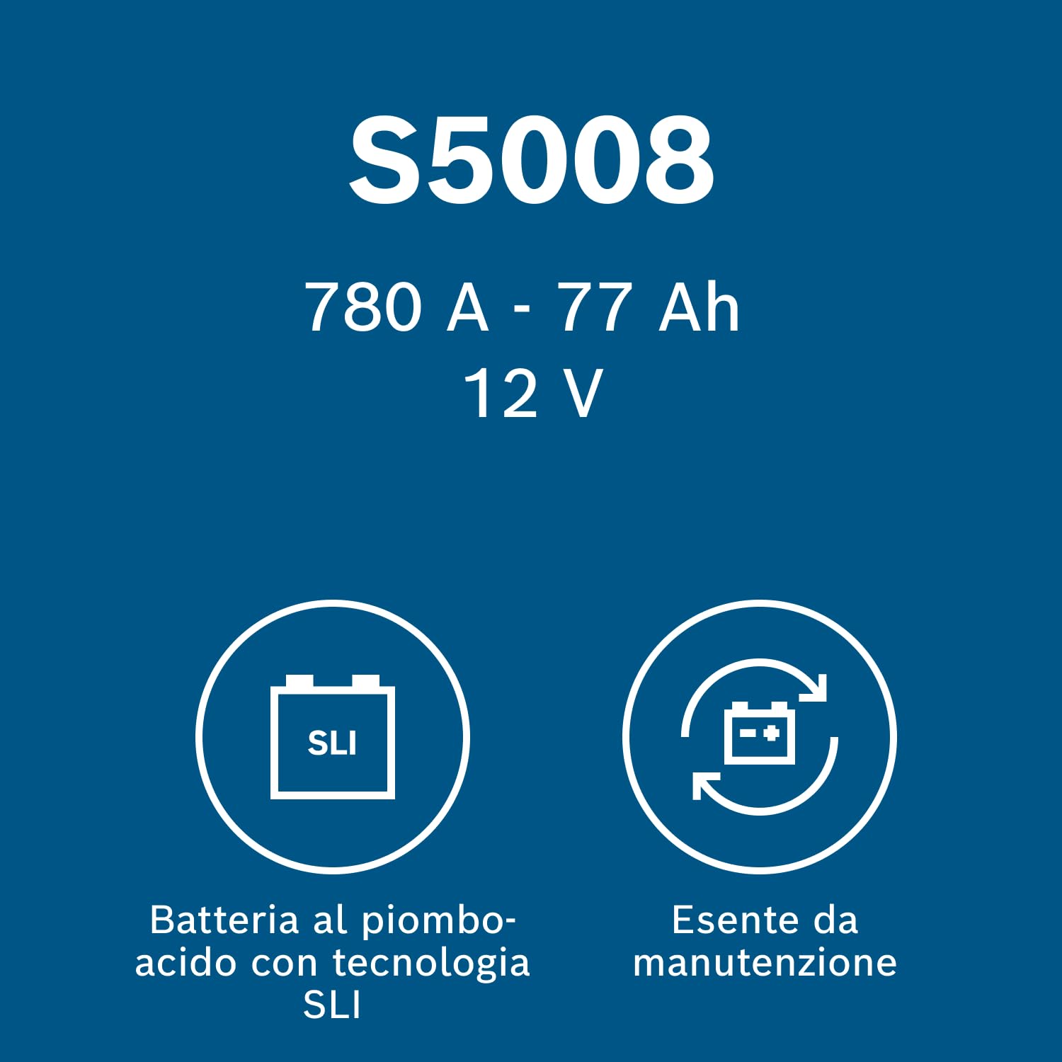 Bosch Batterie S5008 batteria auto 77 Ah 780 A senza Start/Stop