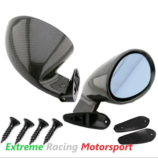 Xtreme Racing Decorazioni Auto e Adesivi Specchietti ERM Racing Universali Carbon Look specchietti coppia lucida