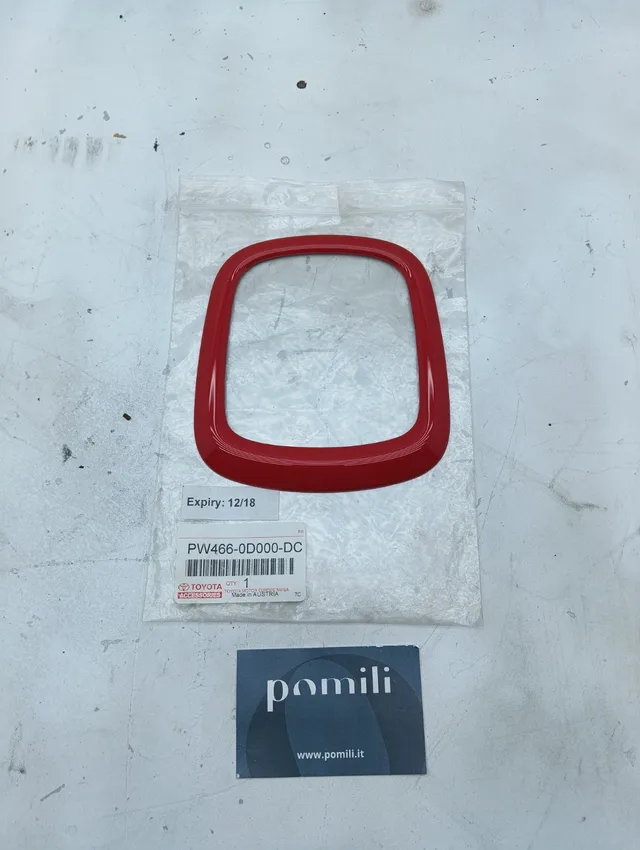Pomili Cambio e trasmissioni Toyota Yaris mascherina leva cambio rossa