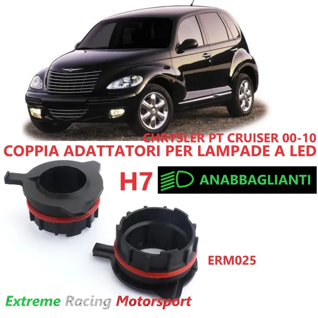Xtreme Racing ERM025 adattatori portalampade LED H7 Chrysler PT Cruiser 00-10