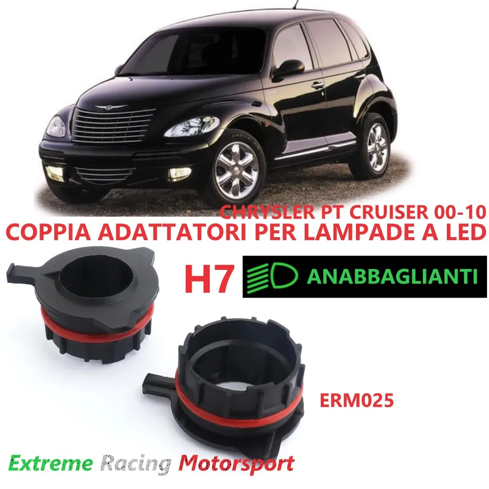 Xtreme Racing ERM025 adattatori portalampade LED H7 Chrysler PT Cruiser 00-10