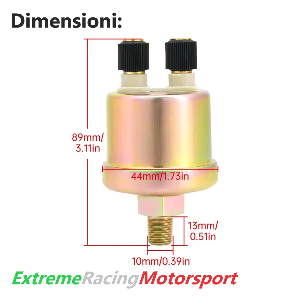 Xtreme Racing Impianto Carburante e Regolatori di Pressione Bulbo Pressione Olio Motore 0-5 Bar
