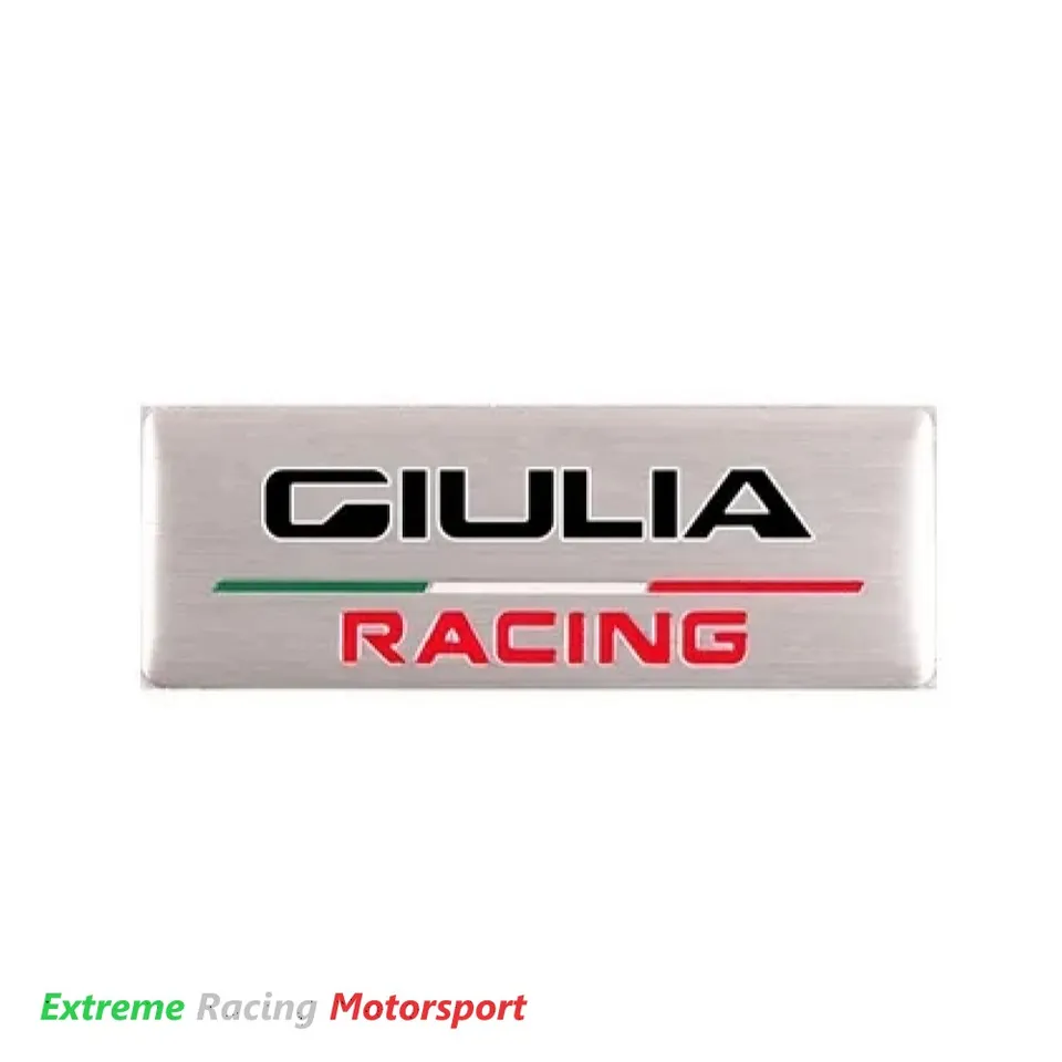 Xtreme Racing Decorazioni Auto e Adesivi Stemma Interno Giulia Racing silver 6,5 × 2,3 cm