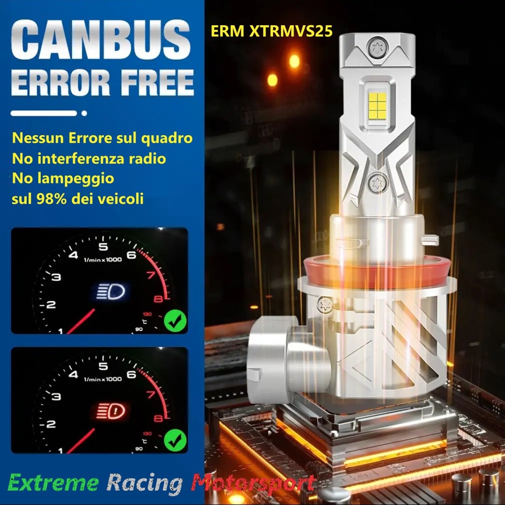 Xtreme Racing Lampadine LED XTRMVS25 HB4 9006 coppia 6500K