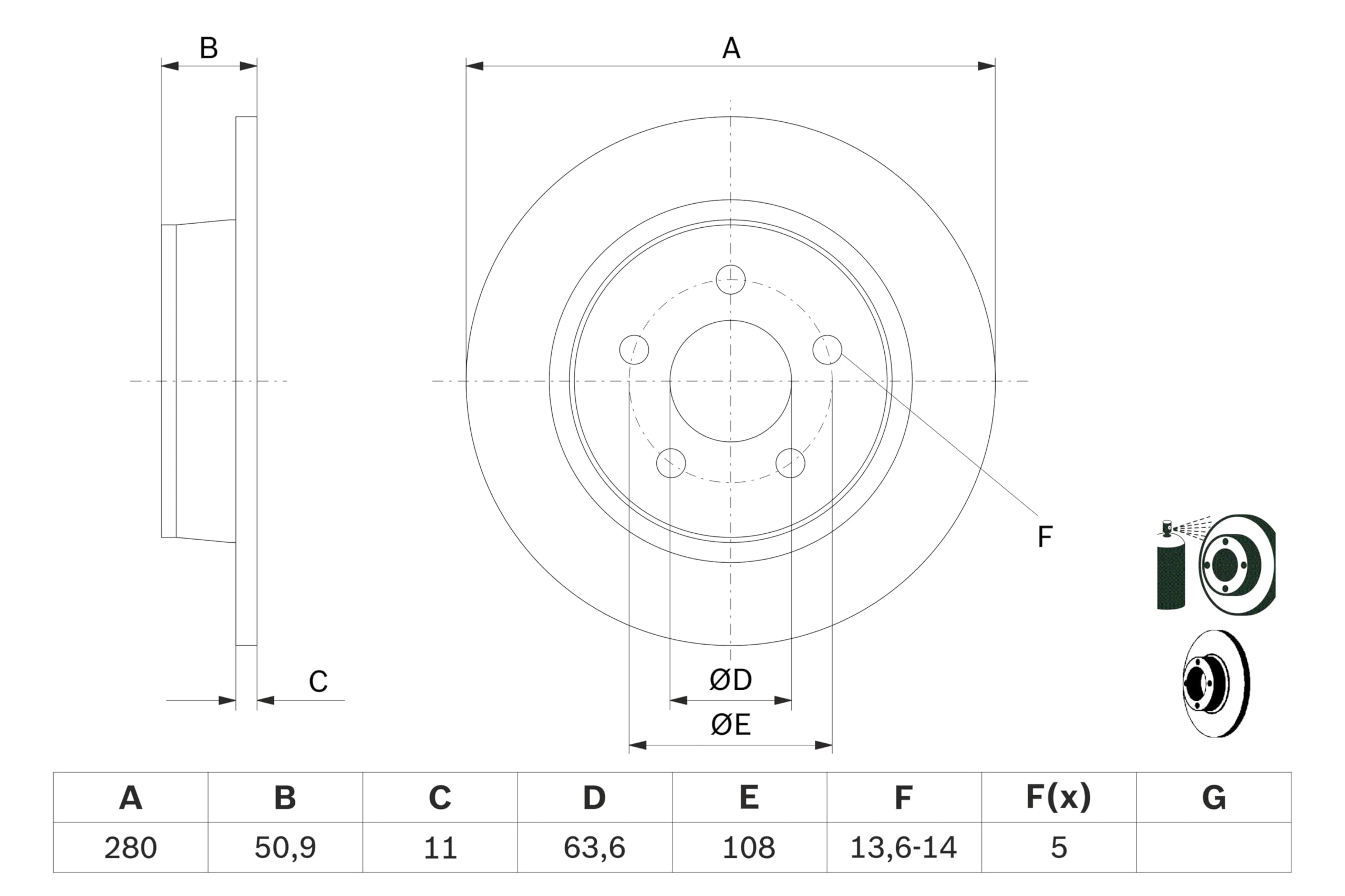 Bosch Sistema frenante BD1592 dischi freno 2 pezzi posteriori rivestiti