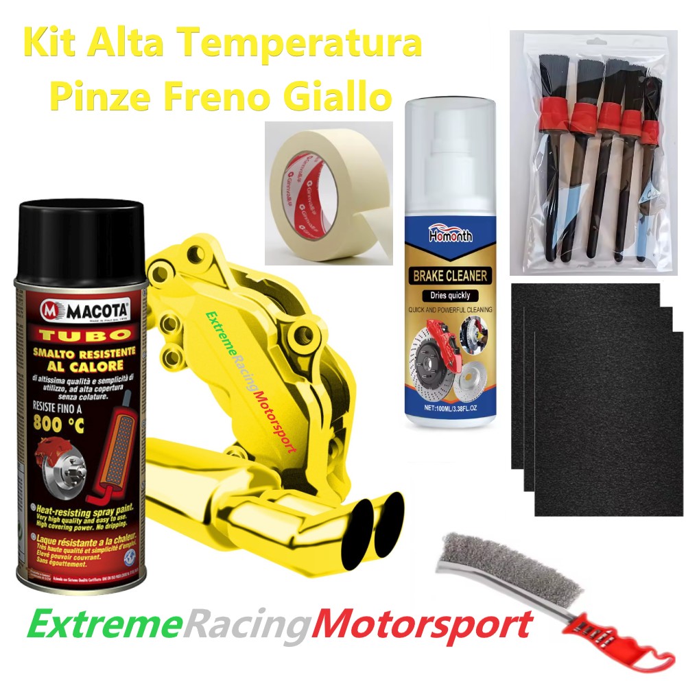 Xtreme Racing Decorazioni Auto e Adesivi Kit Vernice Pinze Freno Giallo alta temperatura