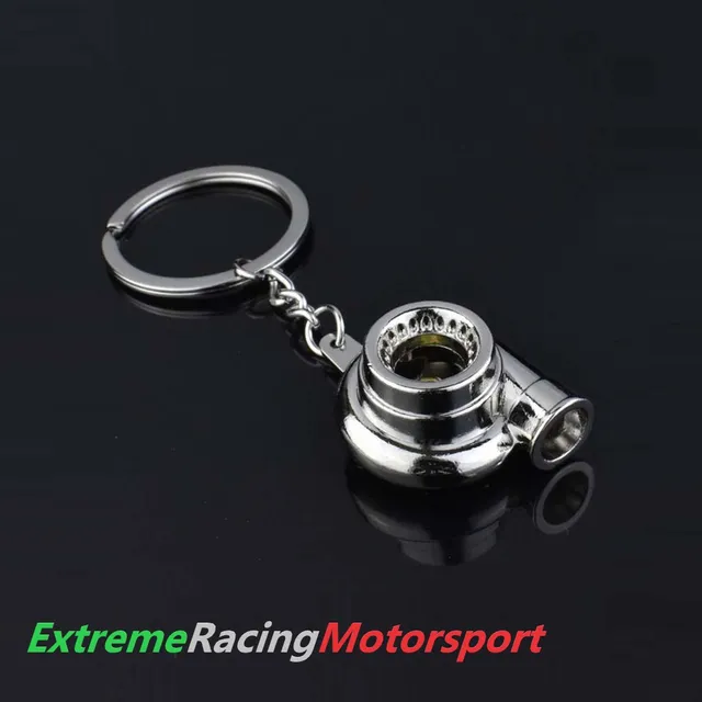 Xtreme Racing Decorazioni Auto e Adesivi portachiavi Turbina metallo cromato 4,5 cm