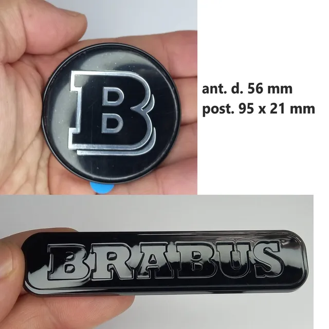 Xtreme Racing Decorazioni Auto e Adesivi Kit stemmi cofano Brabus Black anteriore posteriore
