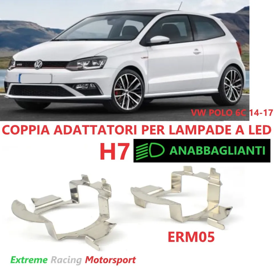 Xtreme Racing Accessori per Illuminazione LED ERM005 Volkswagen Polo 6C adattatori H7 coppia