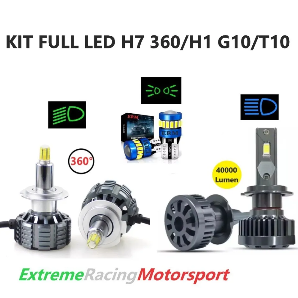 Xtreme Racing Kit Illuminazione LED FULL LED T10/H7 360° 20K/H1 G10 kit 12 V