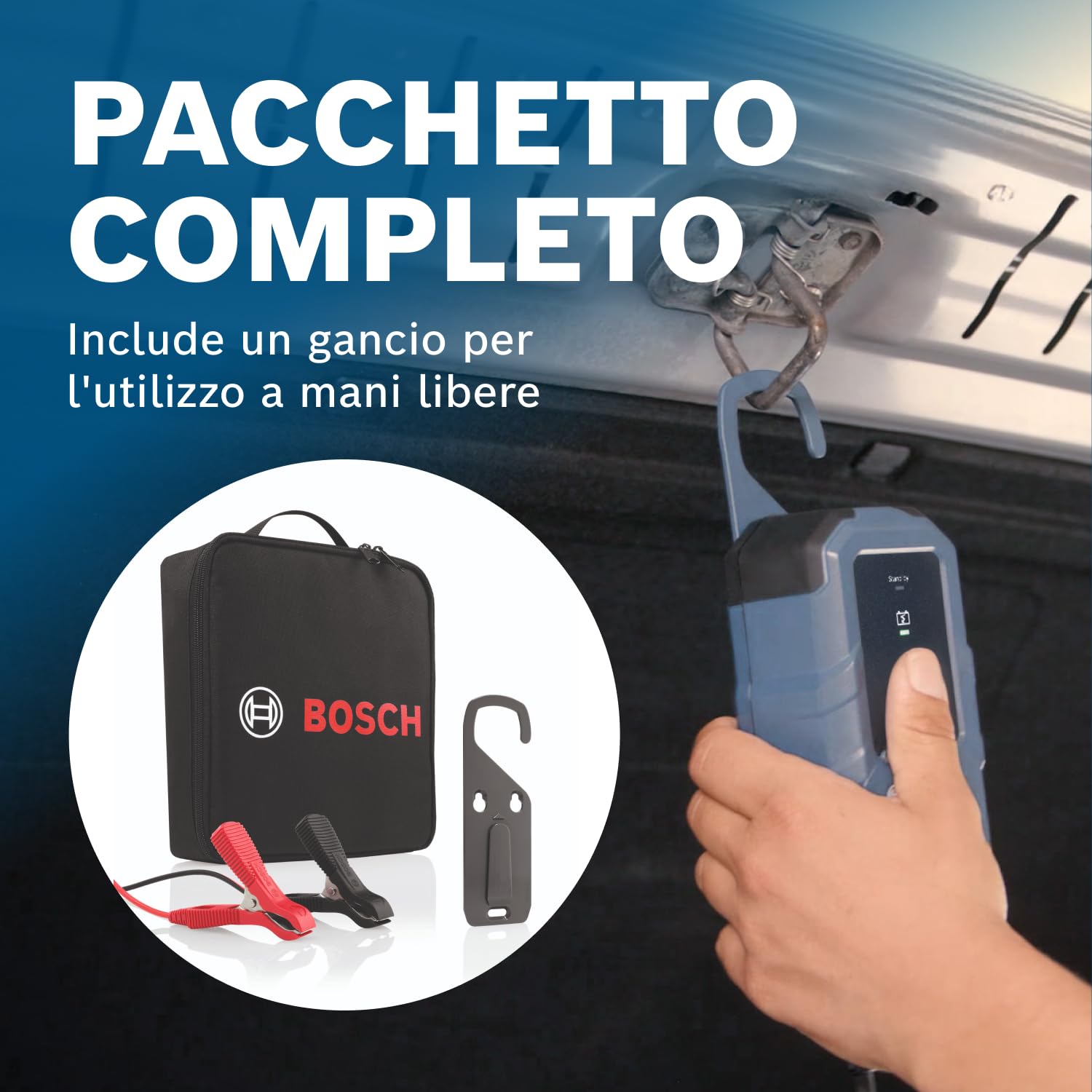 Bosch C10 caricabatterie auto 12 V 3,5 A per batterie al piombo e AGM