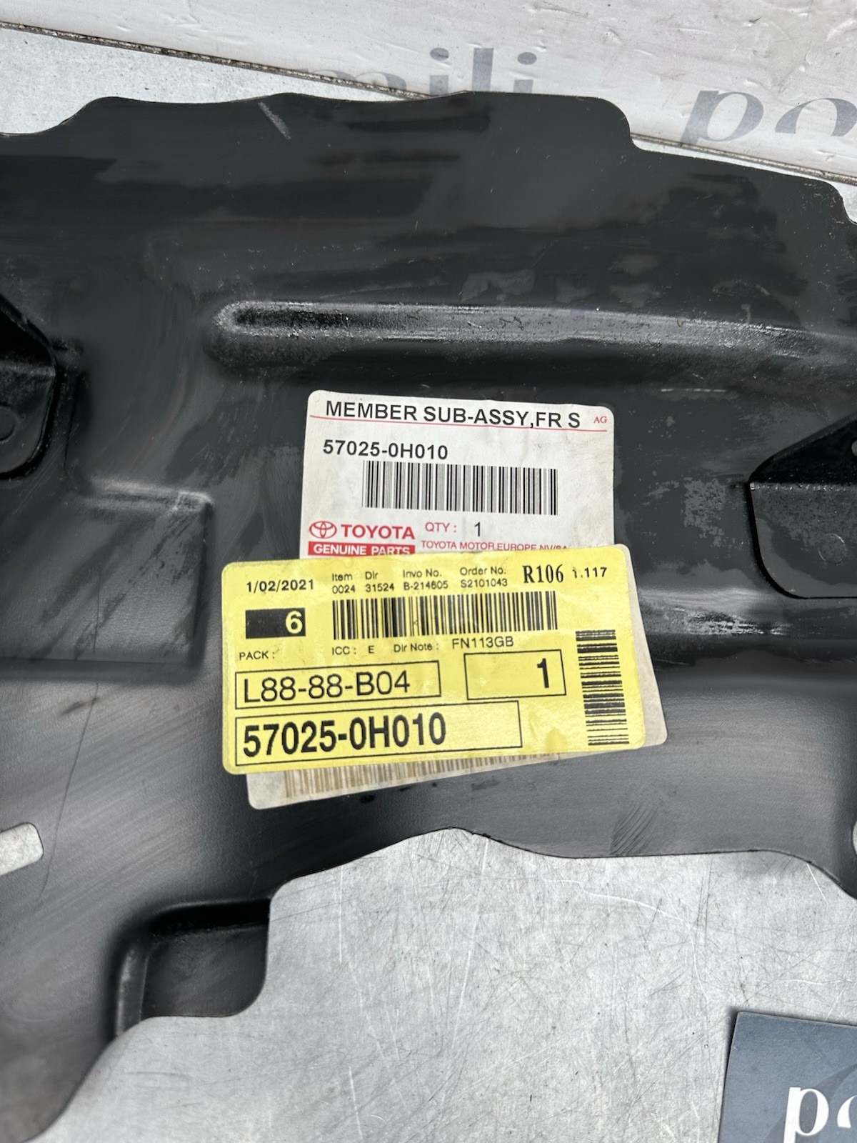 Pomili Lamierati esterni Toyota Aygo rinforzo longherone anteriore destro