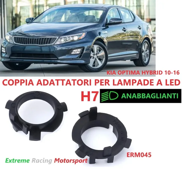 Xtreme Racing Accessori per Illuminazione LED Adattatori Portalampade a Led ERM045 Kia Optima Hybrid 10-16 H7