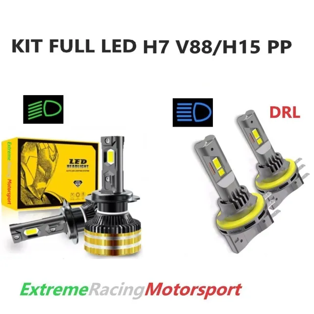 Xtreme Racing Kit Illuminazione LED V88/H15 PP kit lampade H7 H15 Full LED 6000K CANBUS