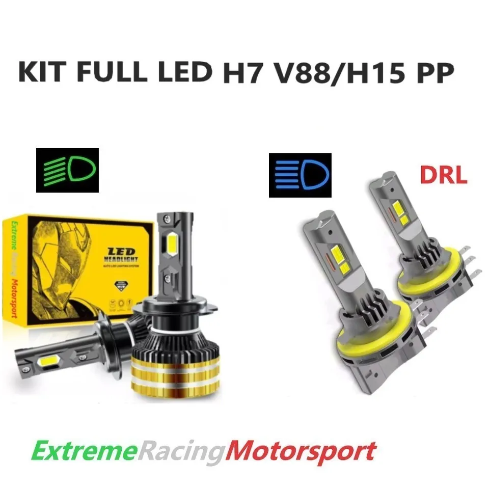 Xtreme Racing Kit Illuminazione LED V88/H15 PP kit lampade H7 H15 Full LED 6000K CANBUS