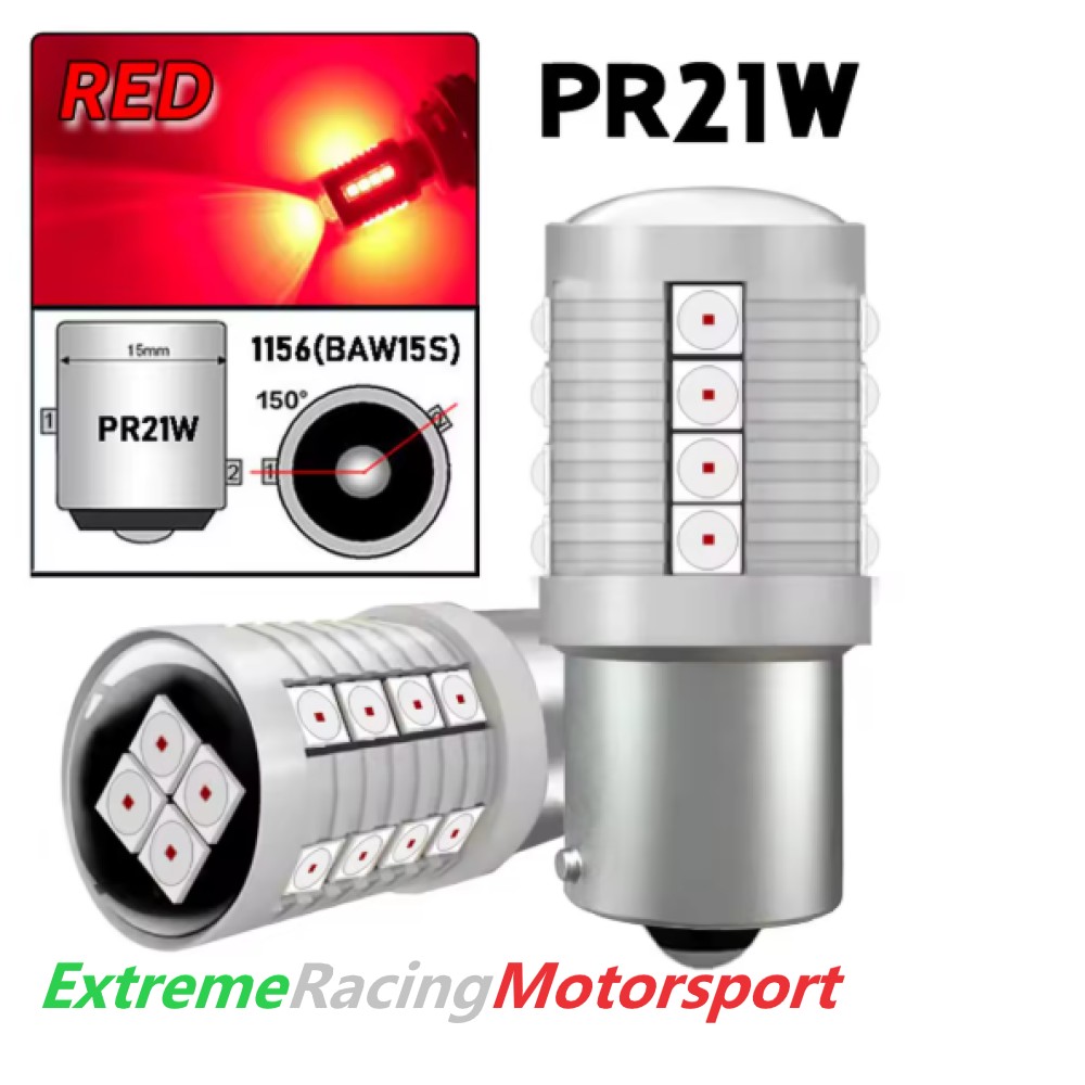 Xtreme Racing Lampadine LED 1156 PR21W coppia rossa CANBUS