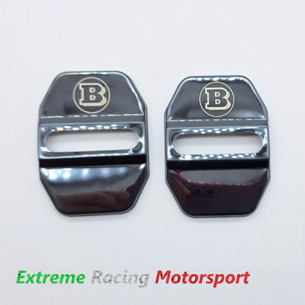 Xtreme Racing Decorazioni Auto e Adesivi Black Brabus cornici serrature metallo lucido coppia