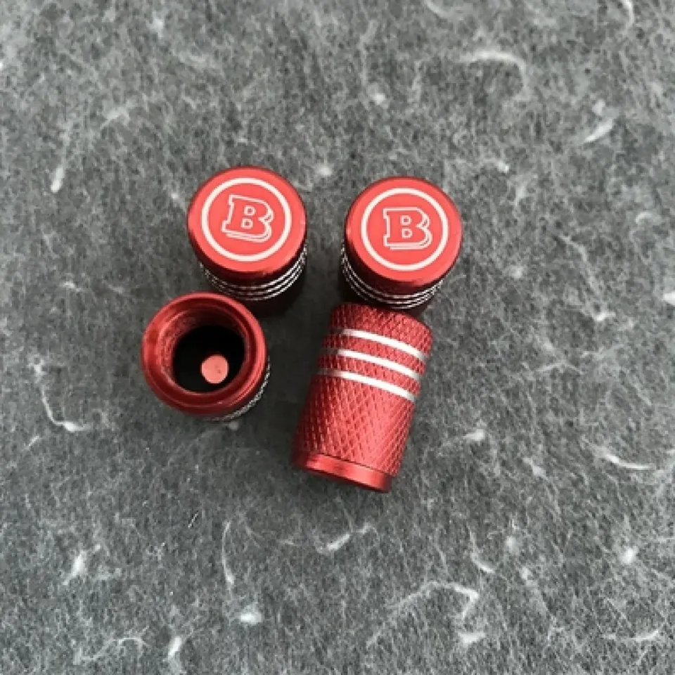 Xtreme Racing Tappini Coprivalvola Set Red Brabus 4 pezzi alluminio rosso