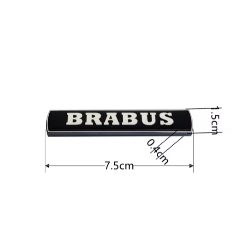Xtreme Racing Decorazioni Auto e Adesivi stemma Brabus metallo 7,5 cm silver/black