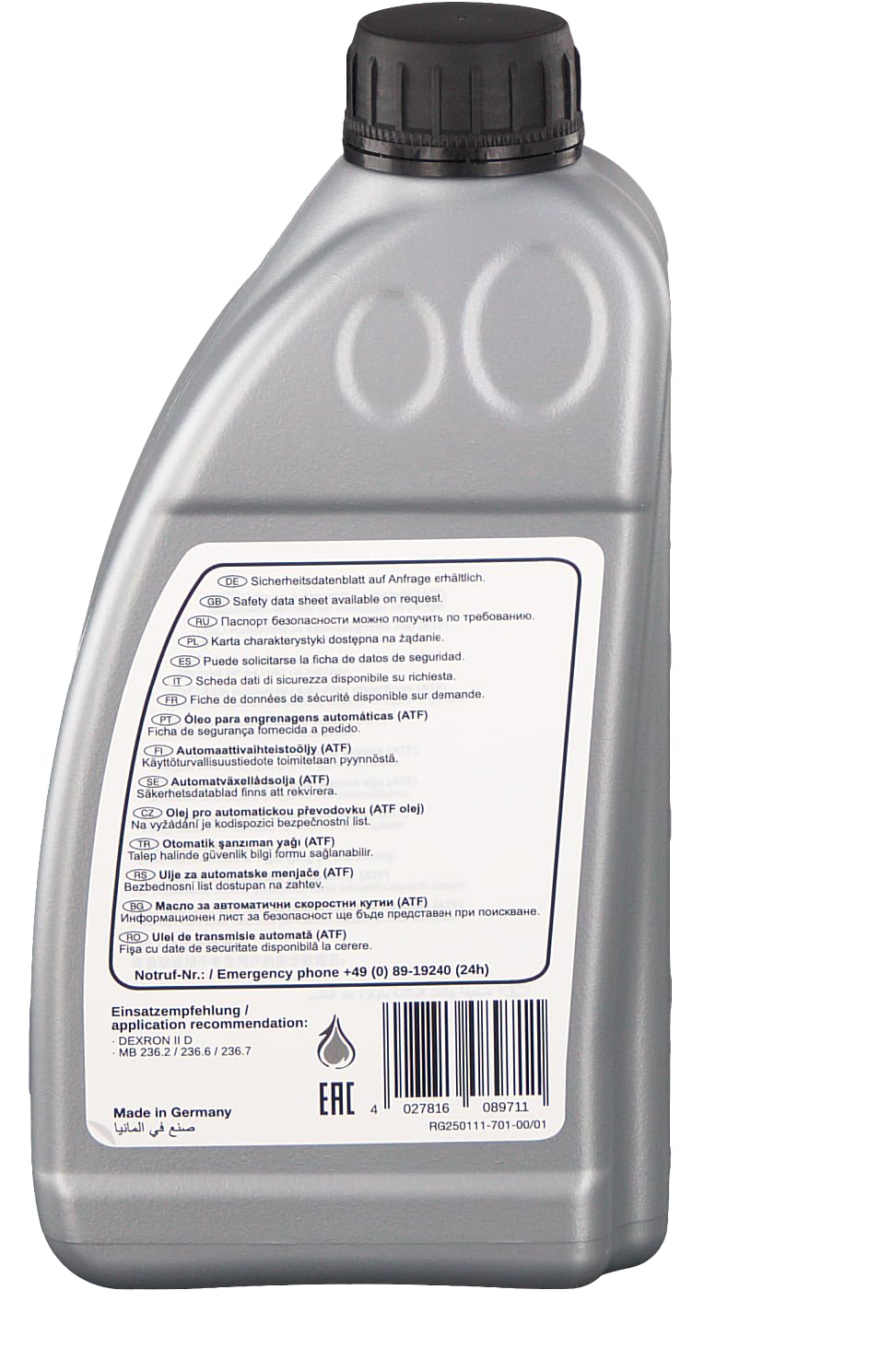 Bilstein Fluidi 08971 olio cambio automatico ATF 1 l rosso