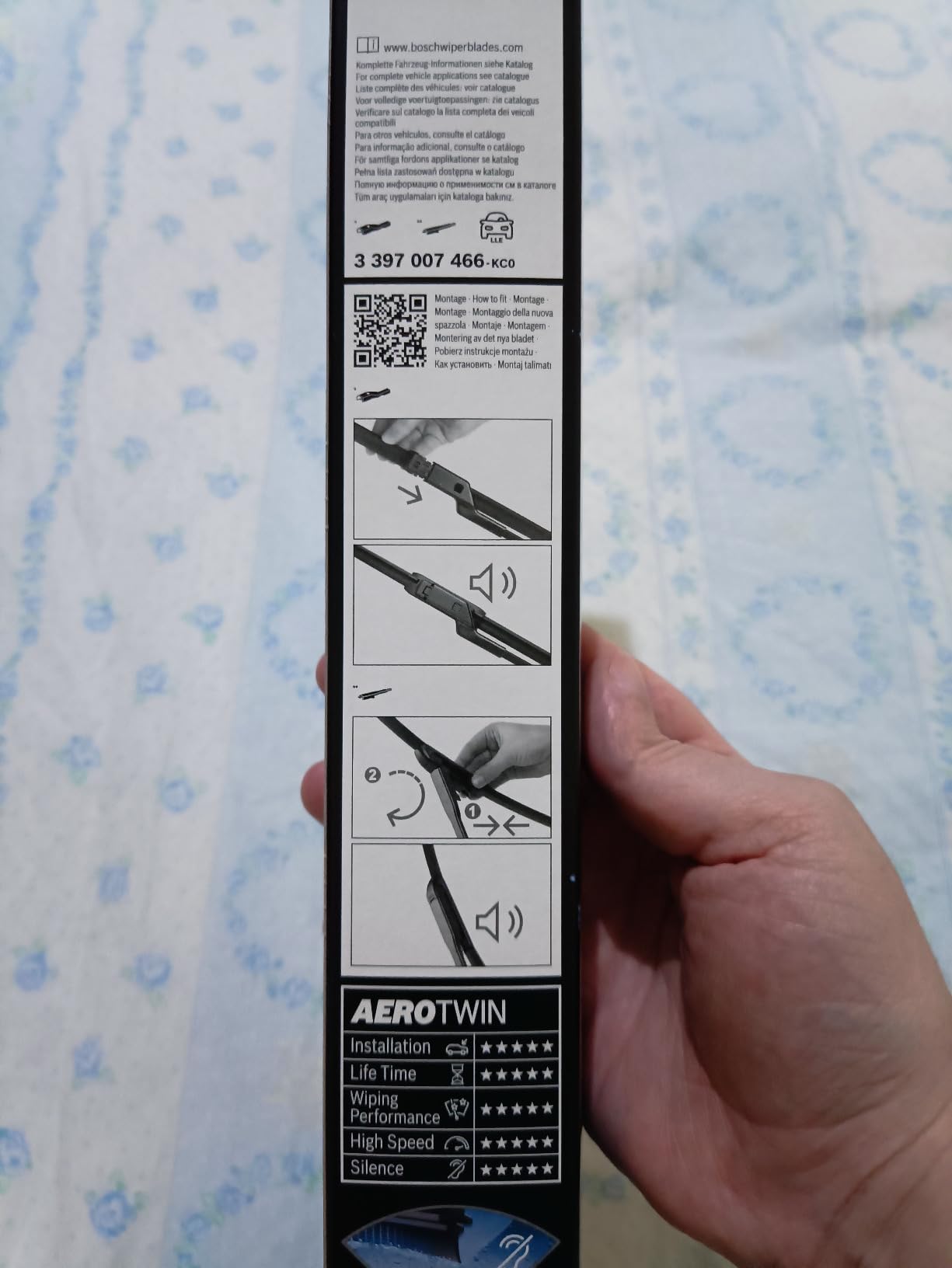 Bosch Spazzole tergicristallo AM466S Aerotwin set 2 pezzi anteriori aerodinamiche