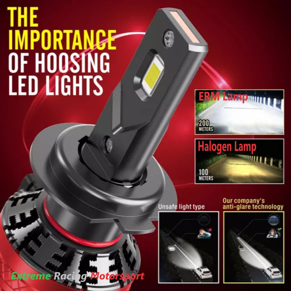Xtreme Racing Lampadine LED ERM V32 lampadine H1 H7 6000K 2 pezzi CANBUS