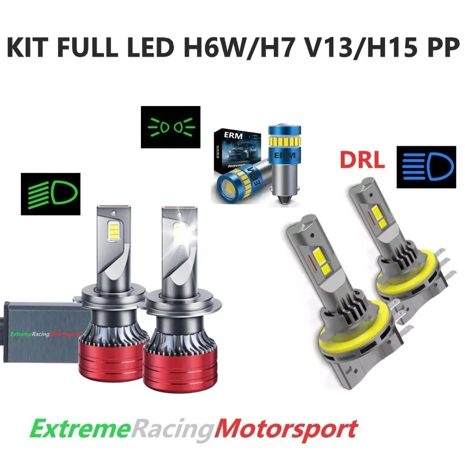 Xtreme Racing Kit Illuminazione LED Lampade FULL LED H6W/H7 V13/H15 PP 6000K