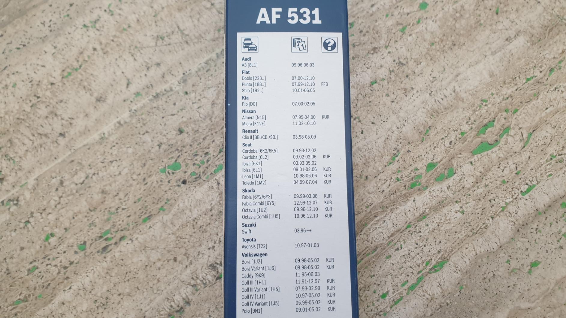 Bosch HCP Spazzole tergicristallo Aerofit AF531 530/450 mm set 2 pezzi