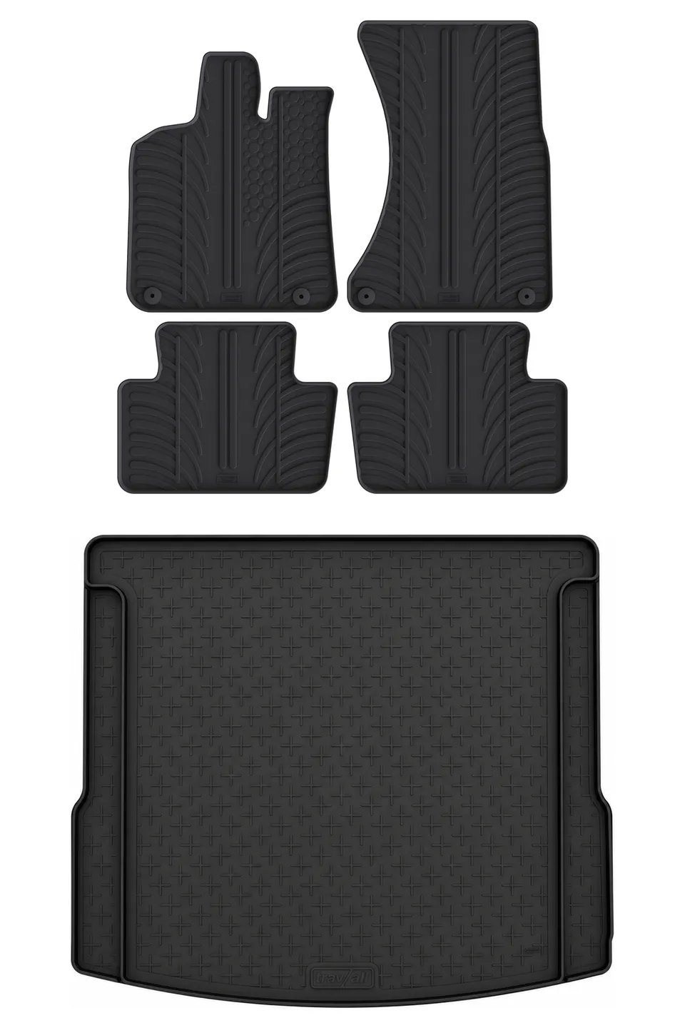 Travall Bundles Porsche Macan (2014-2024) kit tappetini e vasca baule in gomma