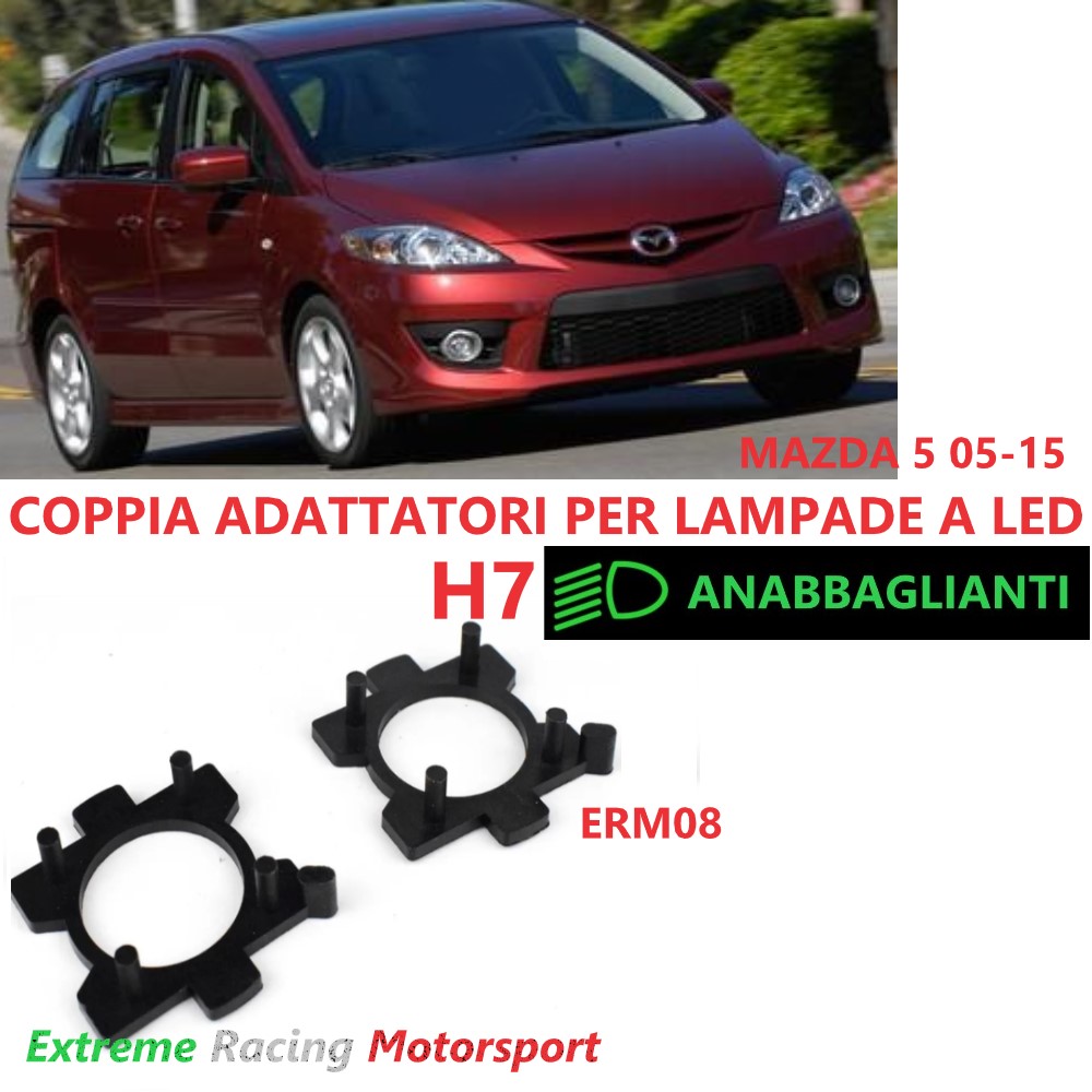 Xtreme Racing Accessori per Illuminazione LED ERM008 Mazda 5 05-15 adattatori H7 ABS