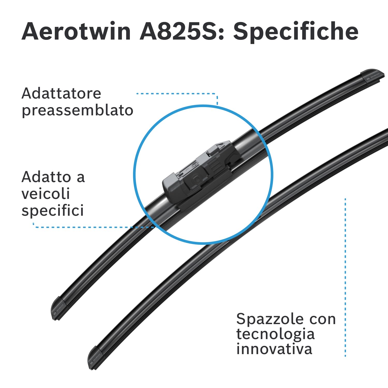 Bosch Spazzole tergicristallo Aerotwin A825S Tergicristalli 2 pezzi 600 mm