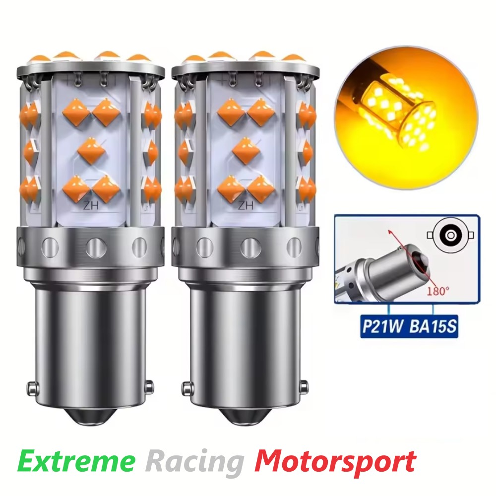 Xtreme Racing Lampadine LED BAU15S PY21W 35 LED arancioni 2 pezzi
