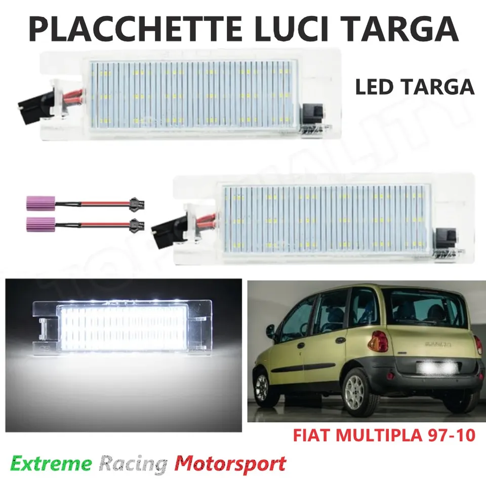 Xtreme Racing Accessori per Illuminazione LED Fiat Multipla 186 placchette LED targa coppia