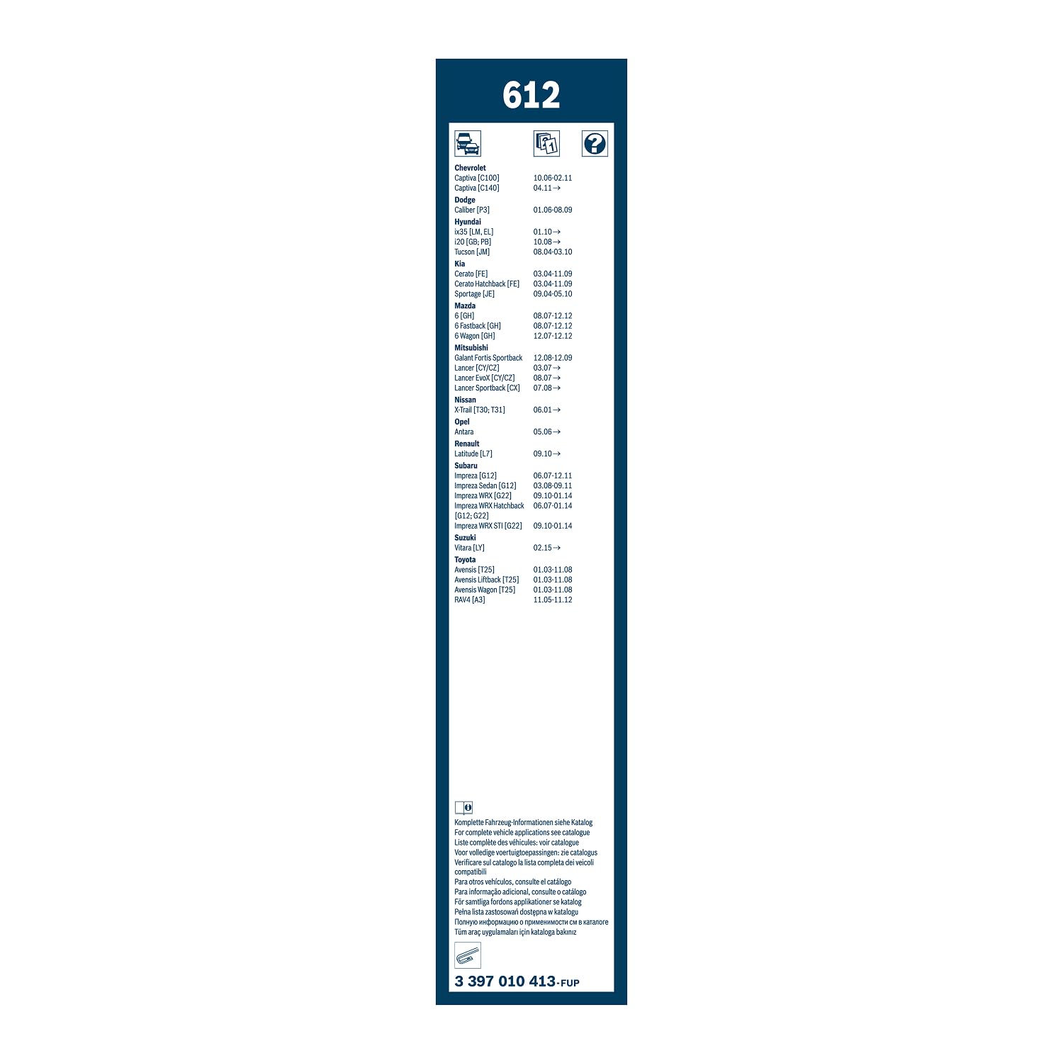 Bosch HCP Spazzole tergicristallo Twin 612 600/400 mm anteriori