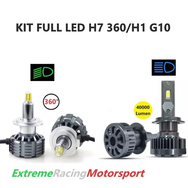 Xtreme Racing Kit Illuminazione LED H7 360° 20K/H1 G10 lampade LED 6000K