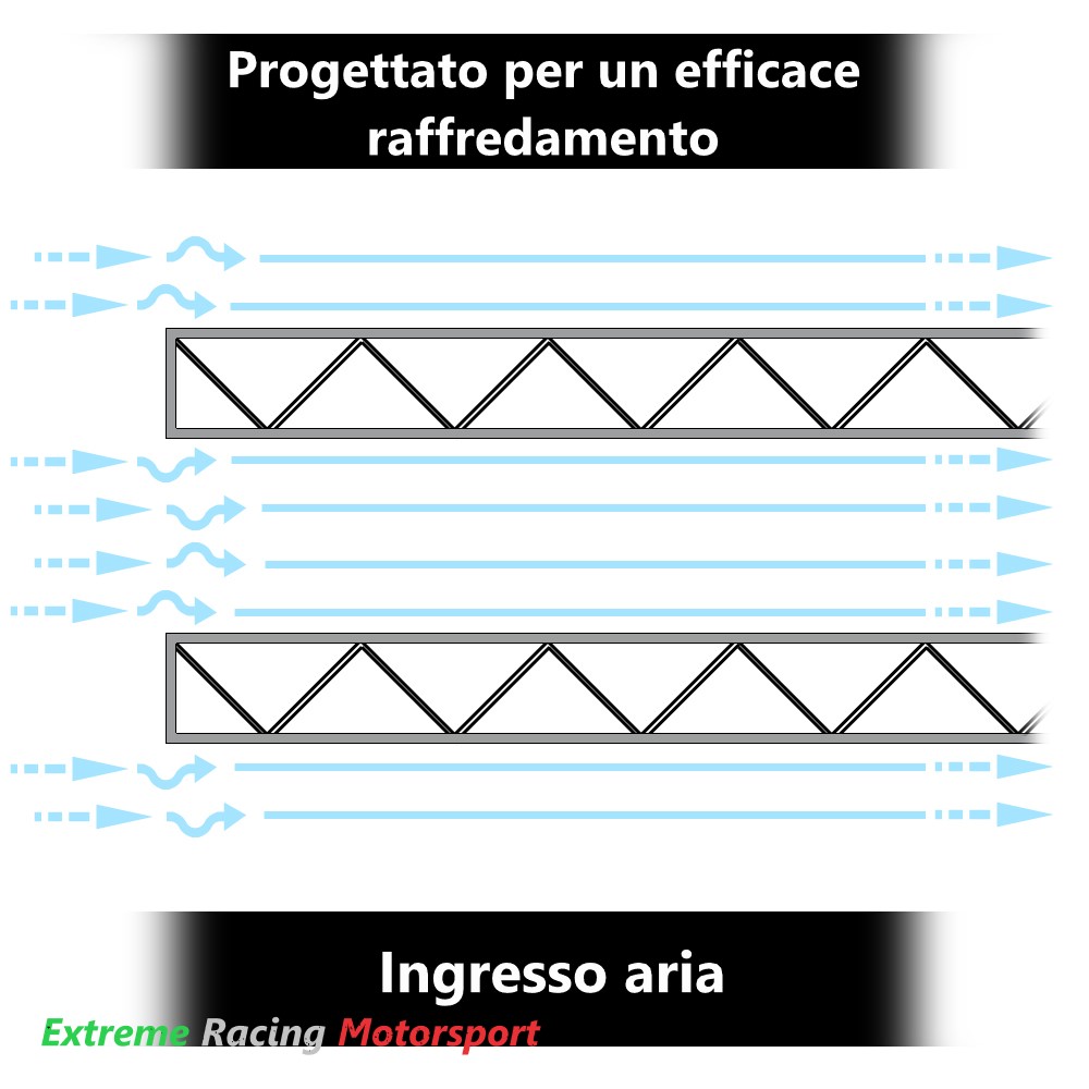 Xtreme Racing Impianto Carburante e Regolatori di Pressione Intercooler Maggiorato 700×180 mm universale