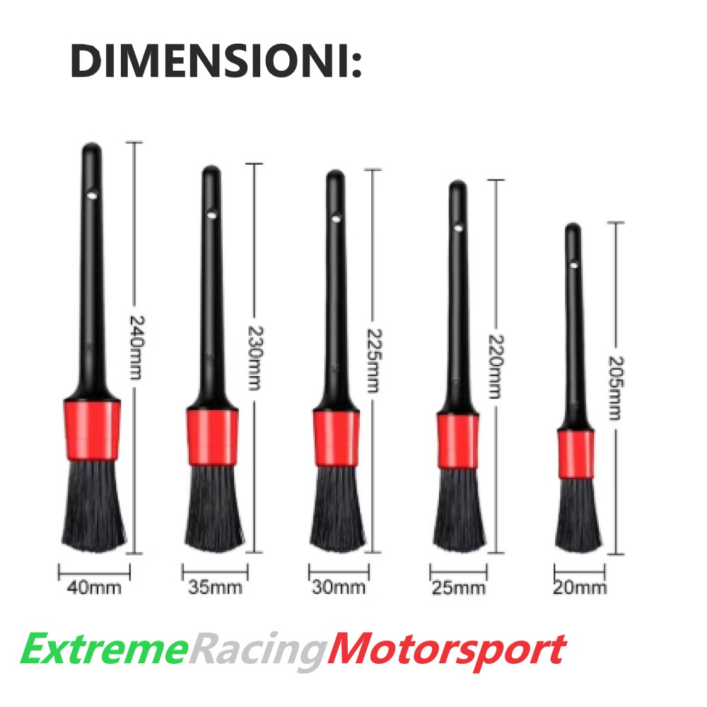 Xtreme Racing Decorazioni Auto e Adesivi Set 5 Pennelli per Interni ed Esterni