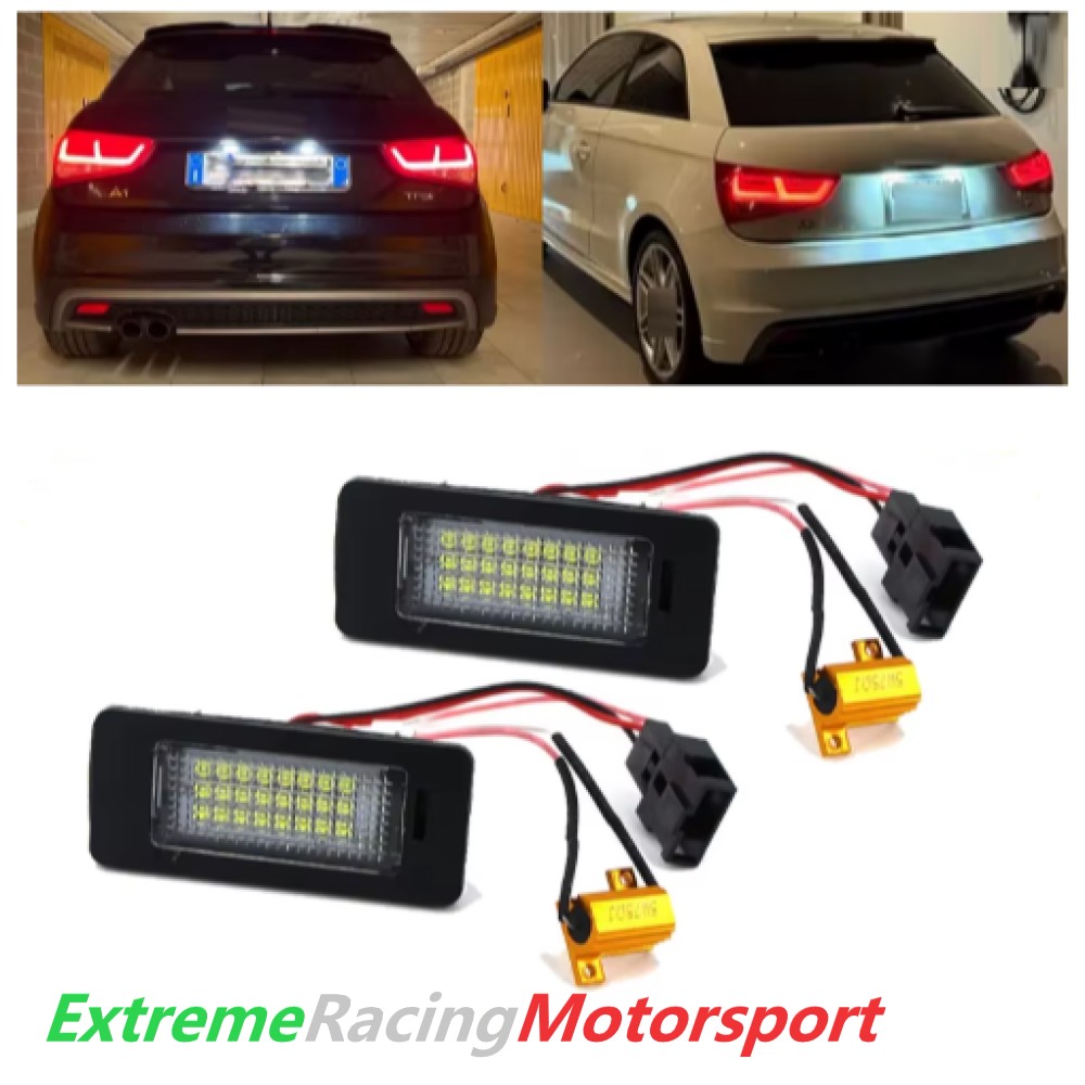 Xtreme Racing Accessori per Illuminazione LED Audi A4 B8 Pre Restyling 08-10 placchette targa LED coppia CANBUS